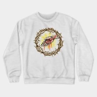 blood jesus 2 f/b Crewneck Sweatshirt